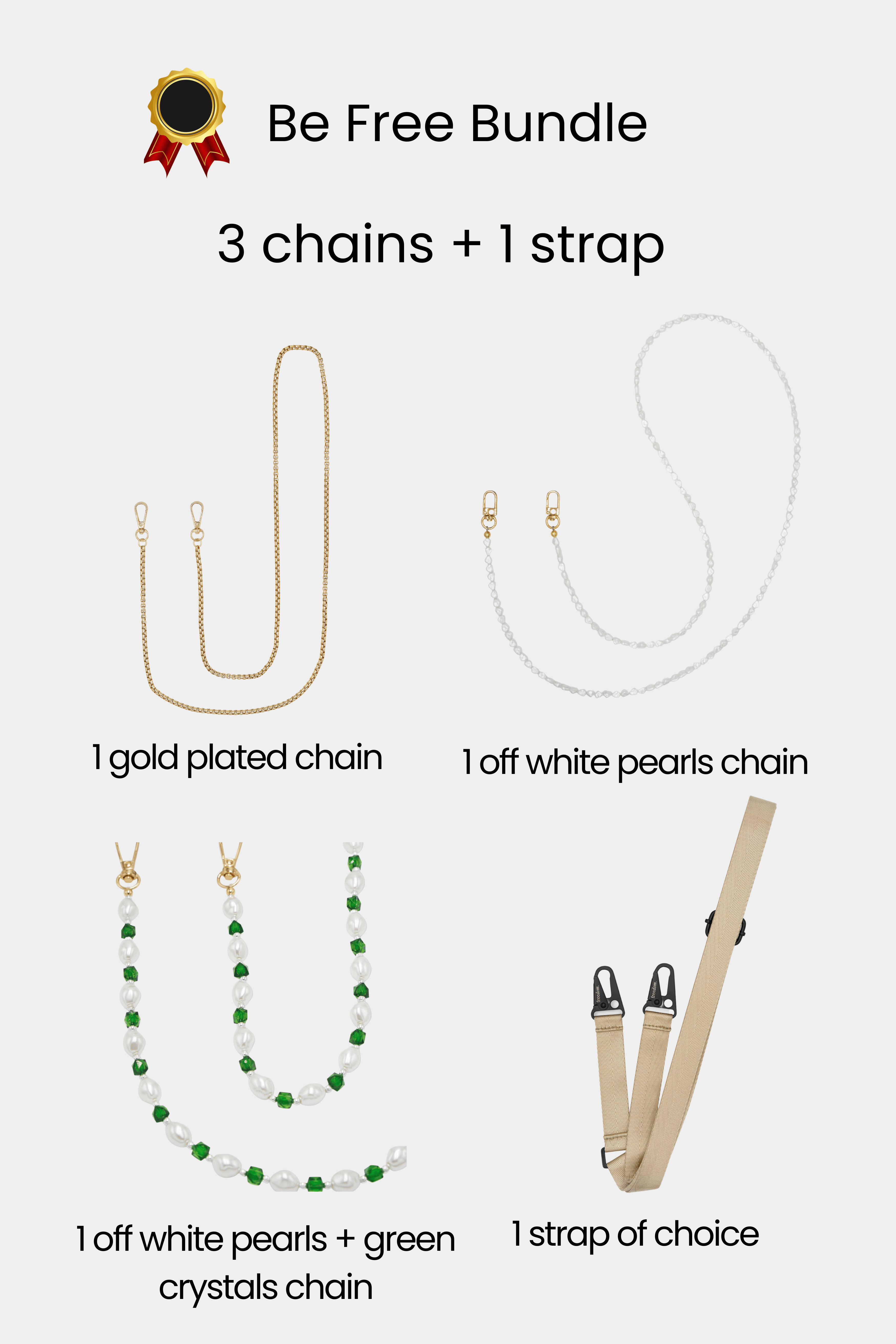 Be Free Bundle - 3 chains + 1 strap