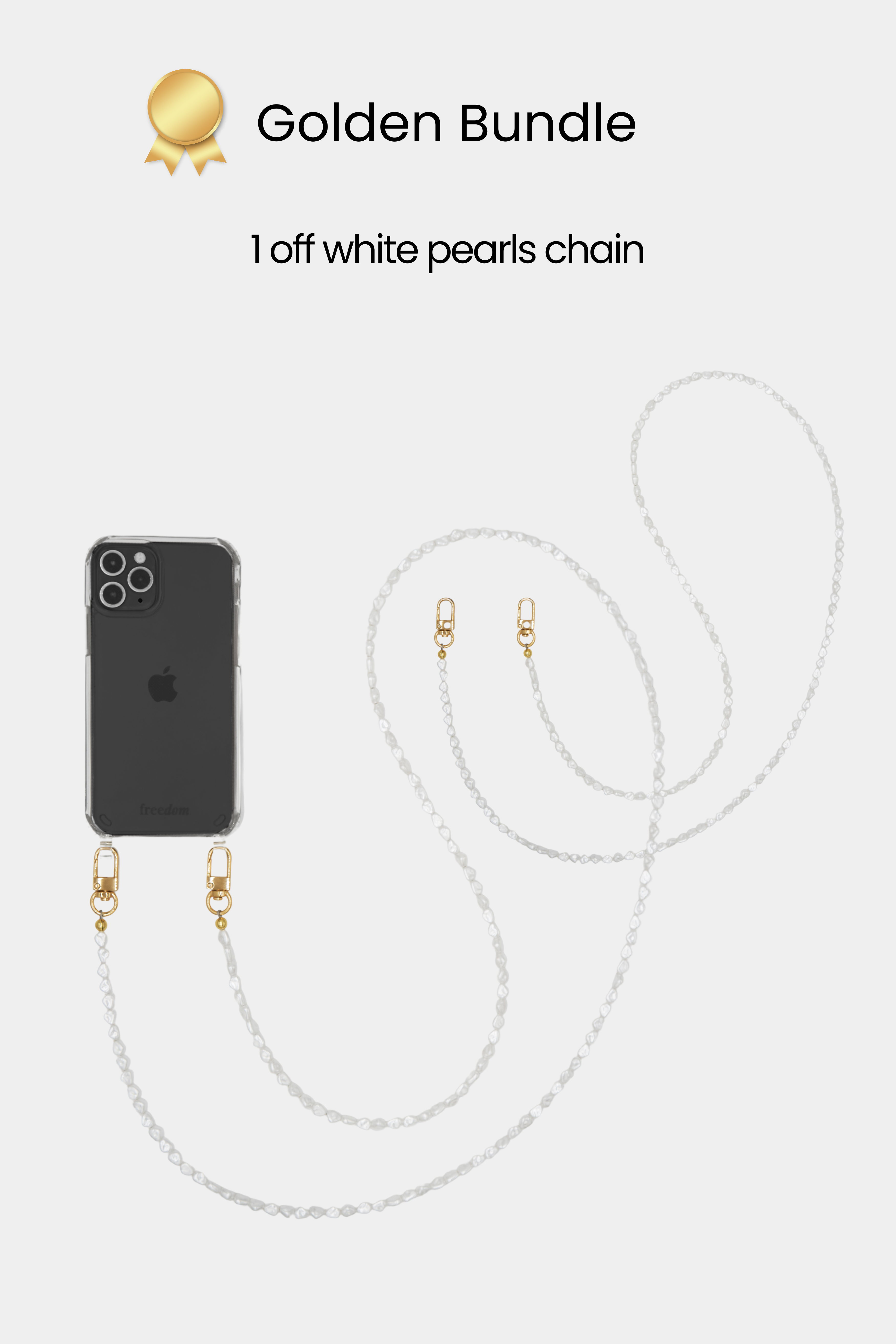 Golden Bundle - 2 chains + 1 strap + 1 phone case