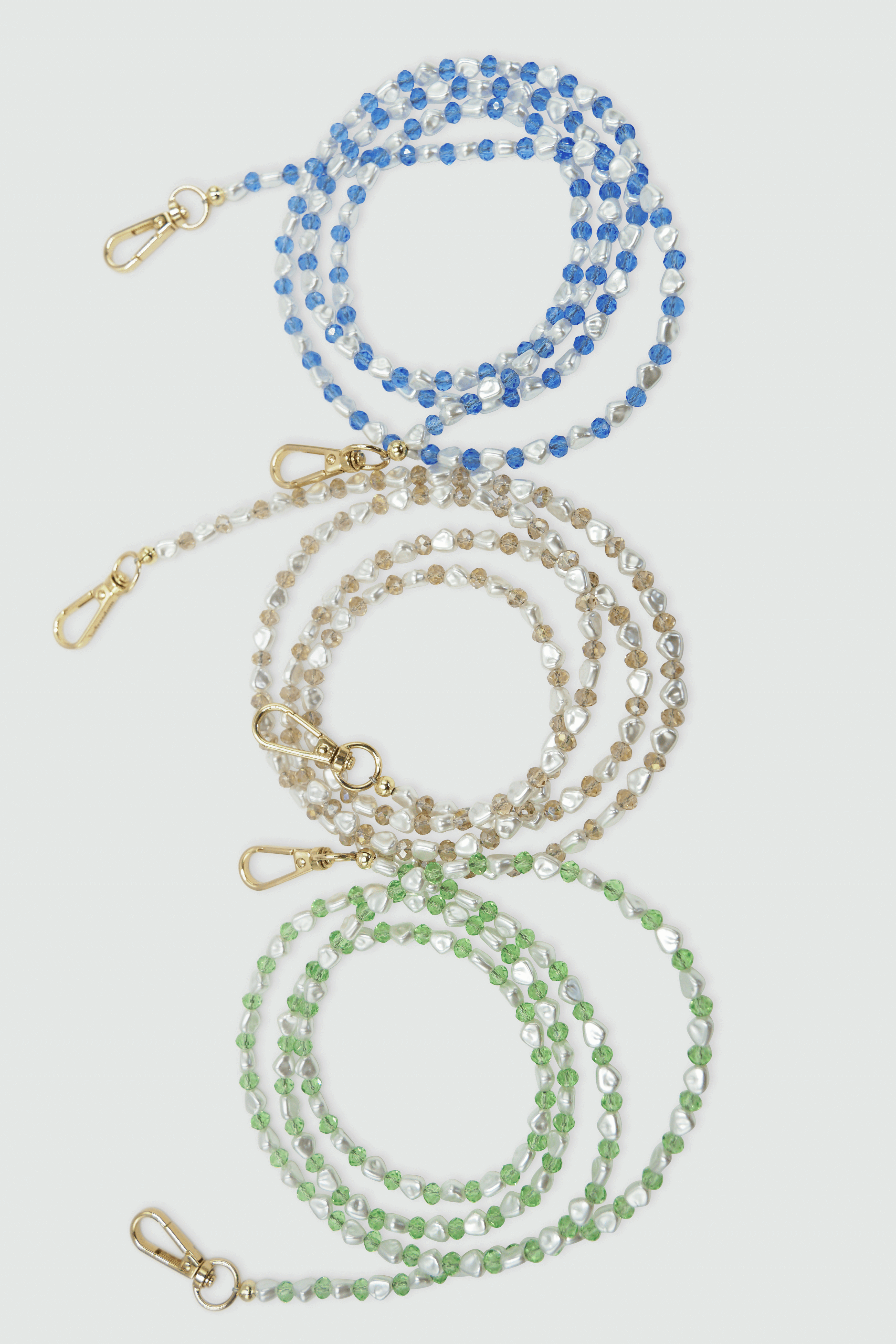 Pearl + Glass Crystal Crossbody Phone Chain