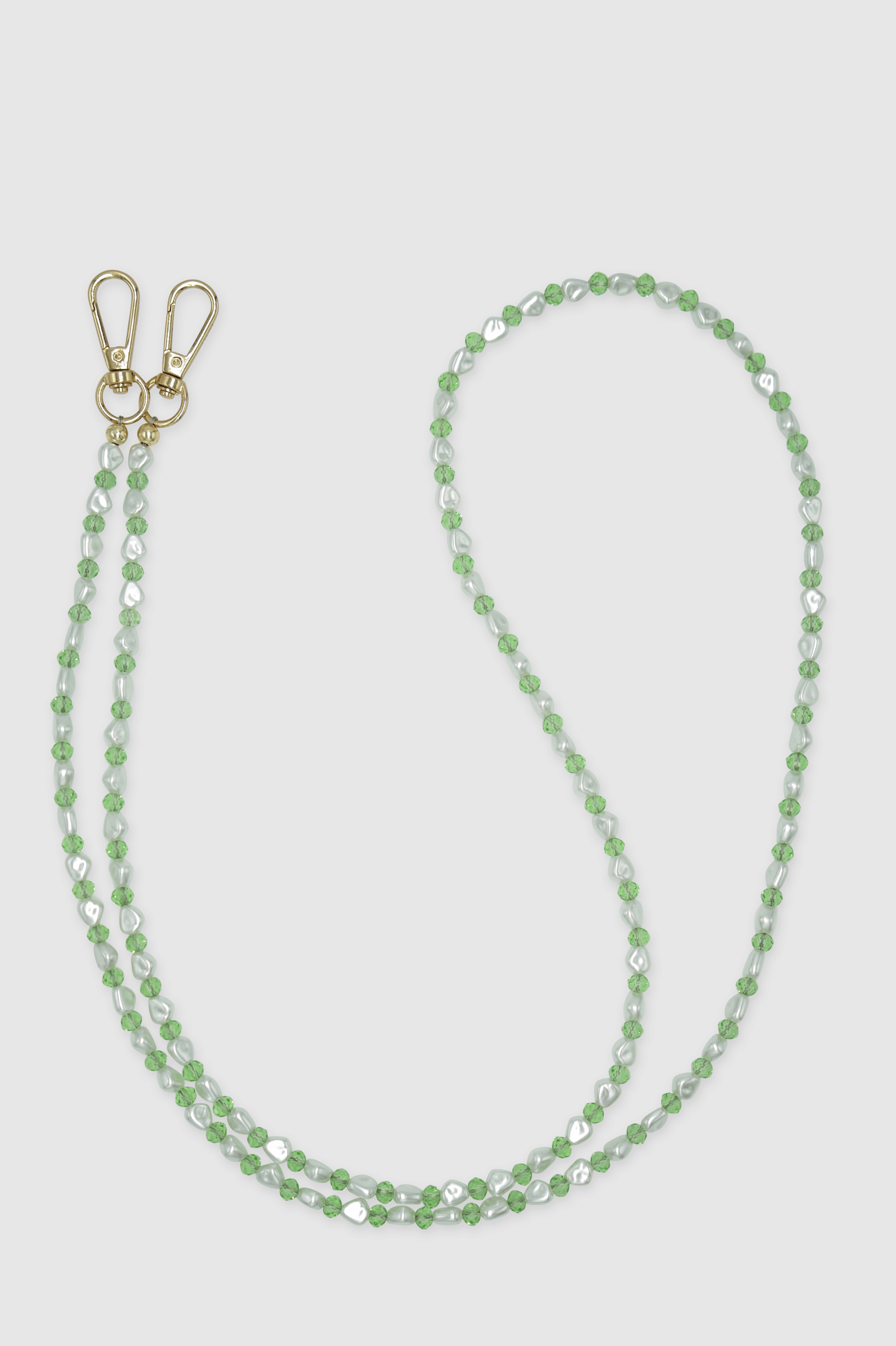 Pearl + Glass Crystal Crossbody Phone Chain