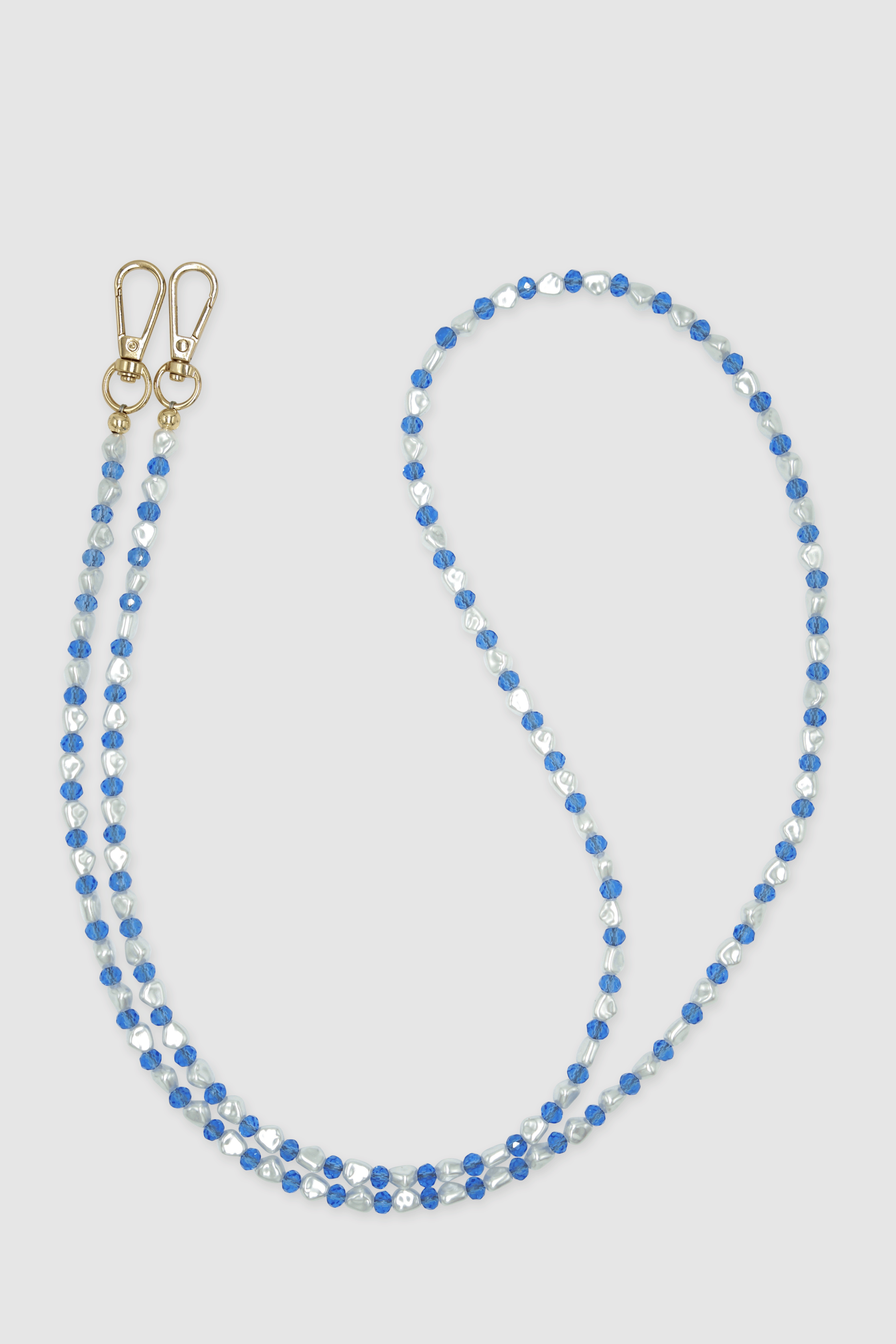 Pearl + Glass Crystal Crossbody Phone Chain