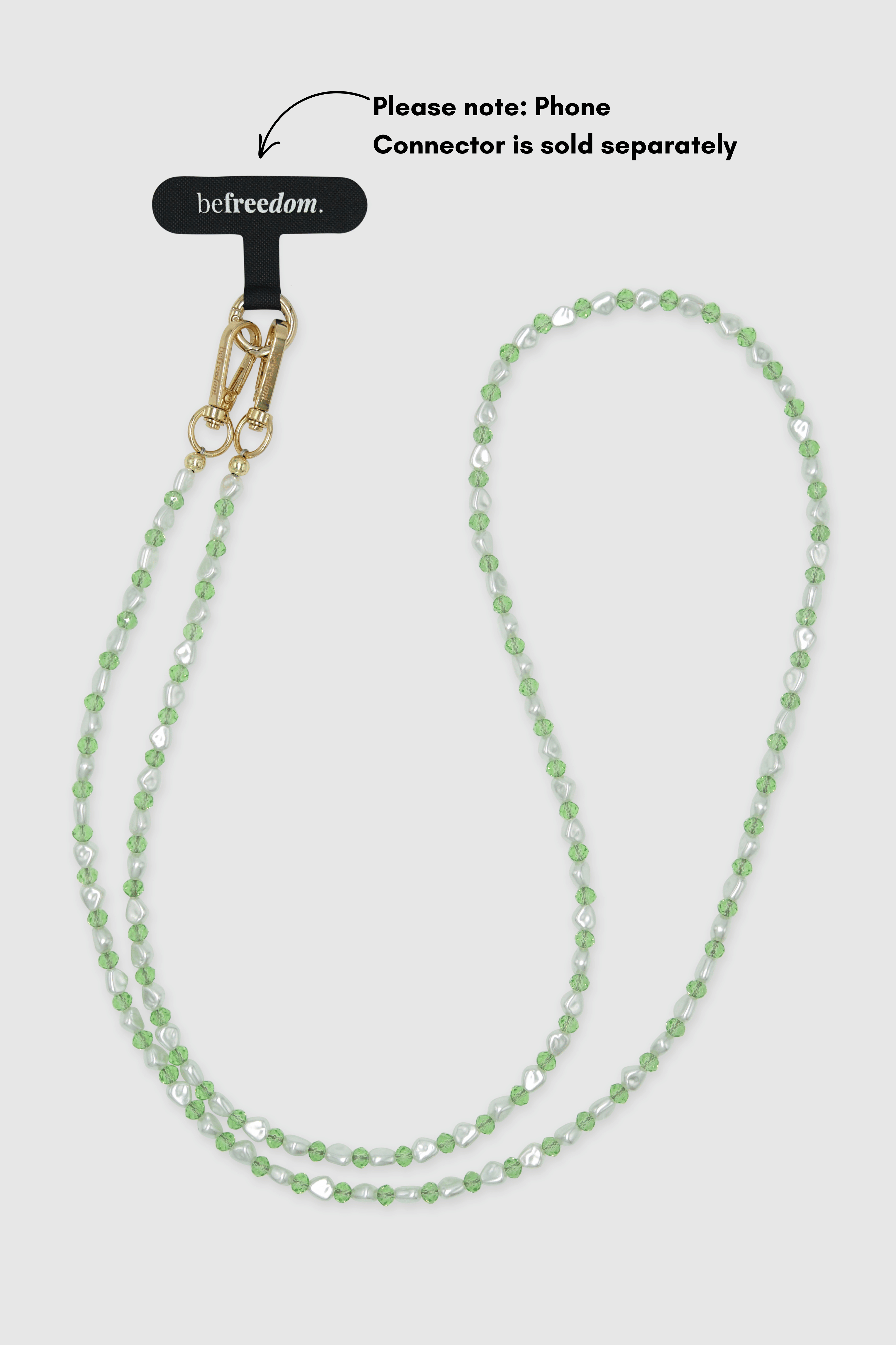 Pearl + Glass Crystal Crossbody Phone Chain