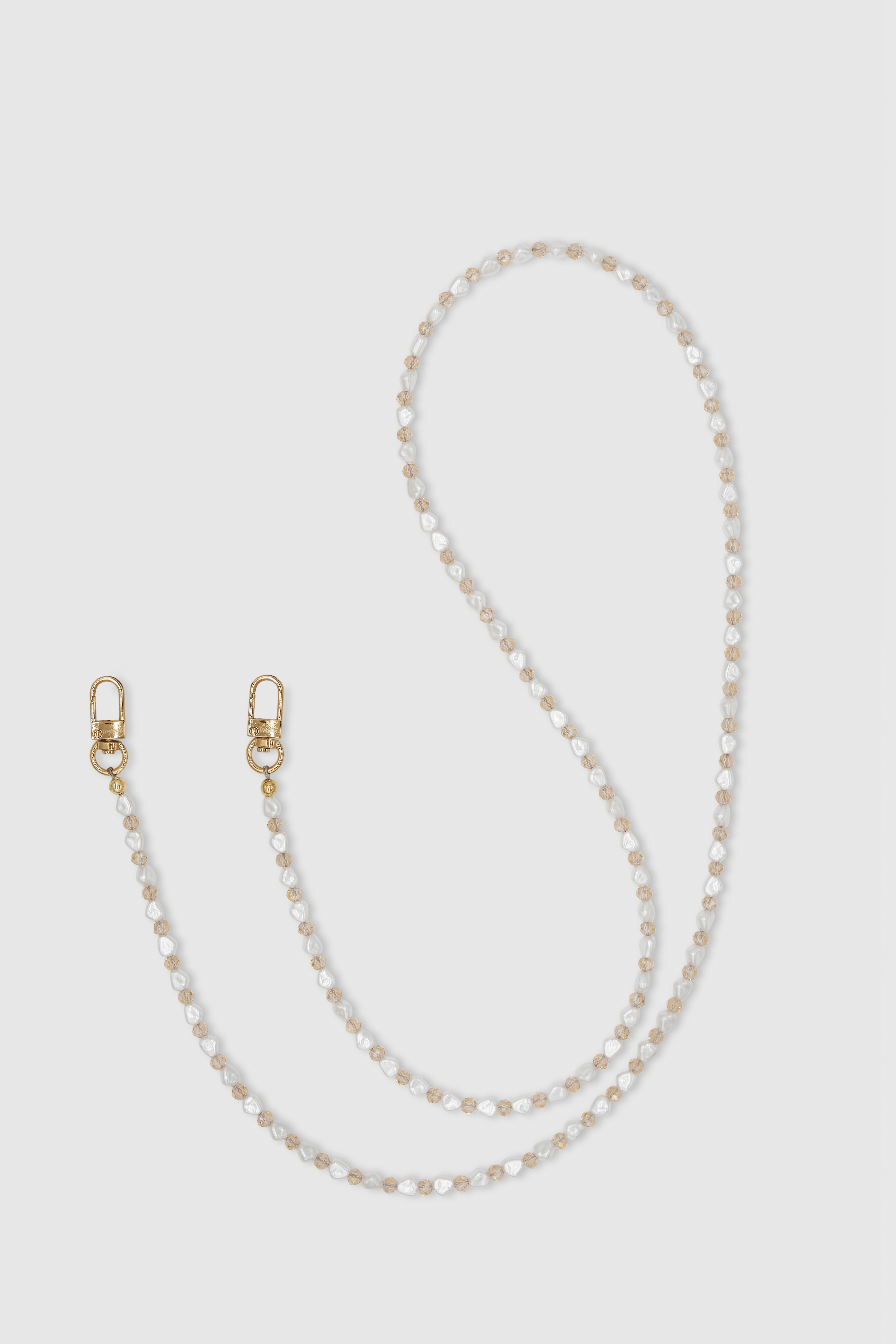 Pearl + Glass Crystal Crossbody Phone Chain